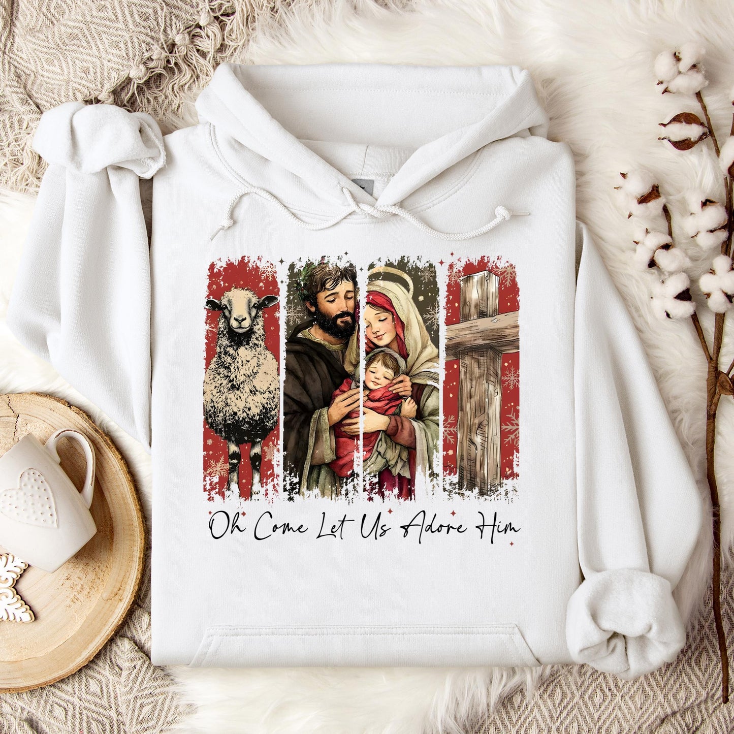 Oh Come Let Us Adore Him Hoodie
