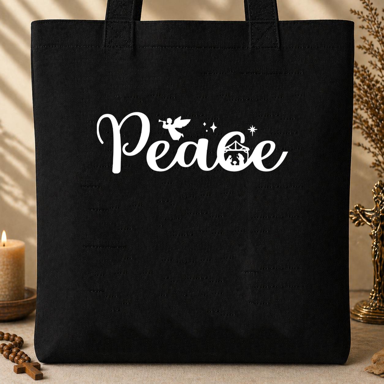 Peace Christmas Tote Bag