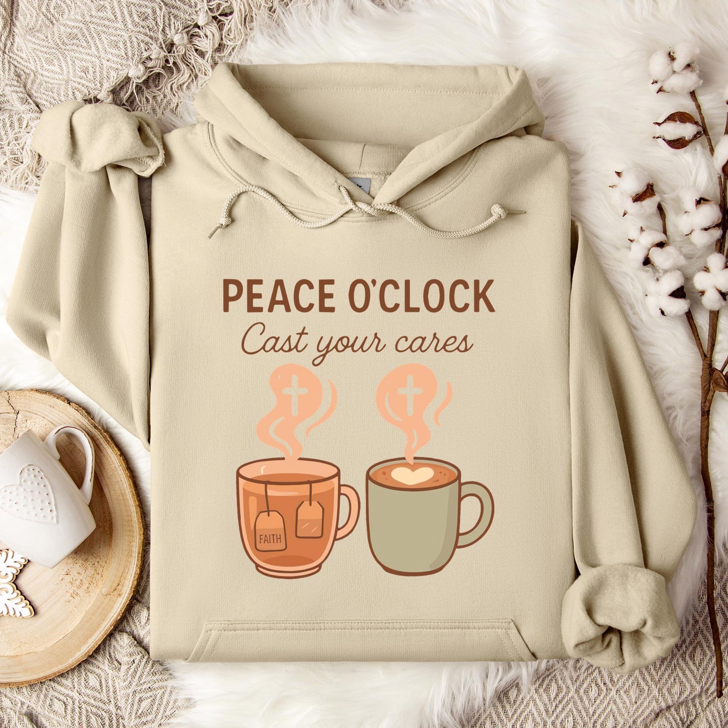 Peace O'Clock Cast Your Cares Hoodie