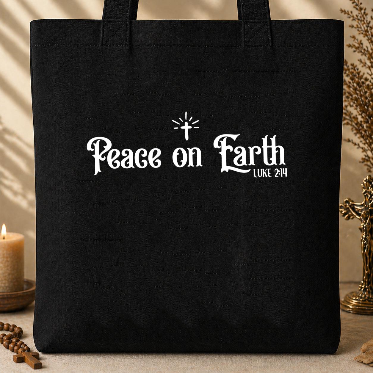 Peace On Earth Luke 2.14 01 Tote Bag