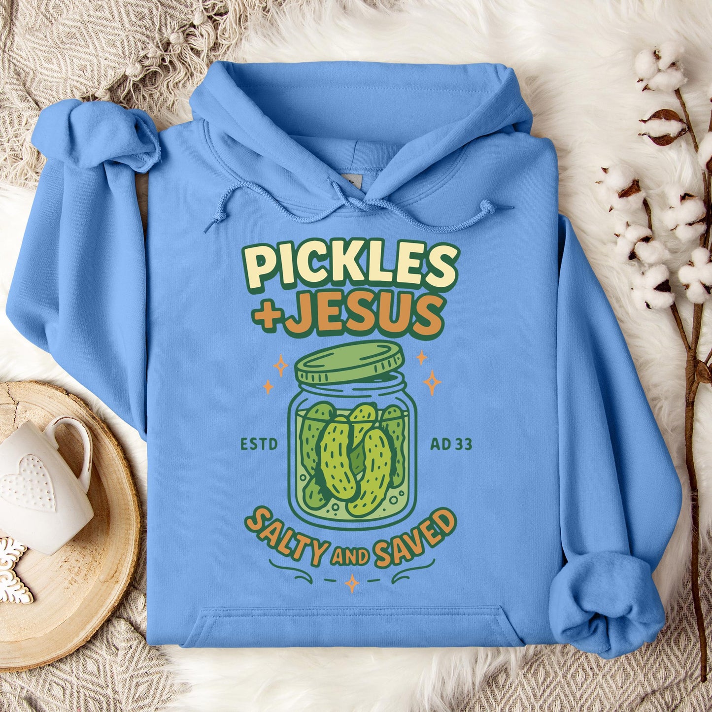 Pickles Jesus Salty And Saved Hoodie