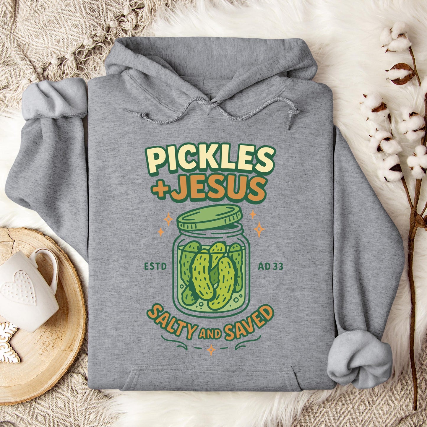 Pickles Jesus Salty And Saved Hoodie