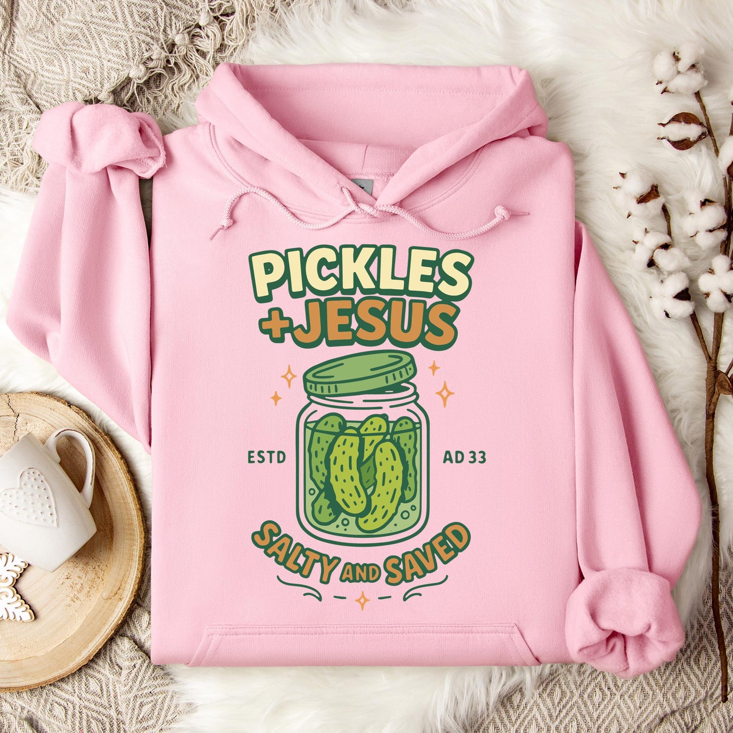 Pickles Jesus Salty And Saved Hoodie