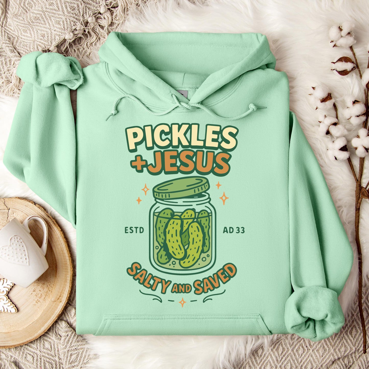 Pickles Jesus Salty And Saved Hoodie