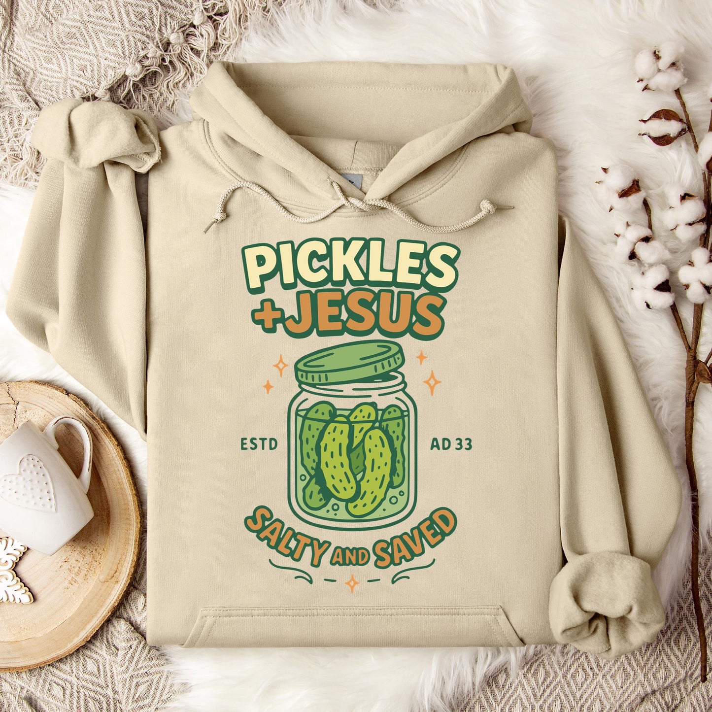 Pickles Jesus Salty And Saved Hoodie