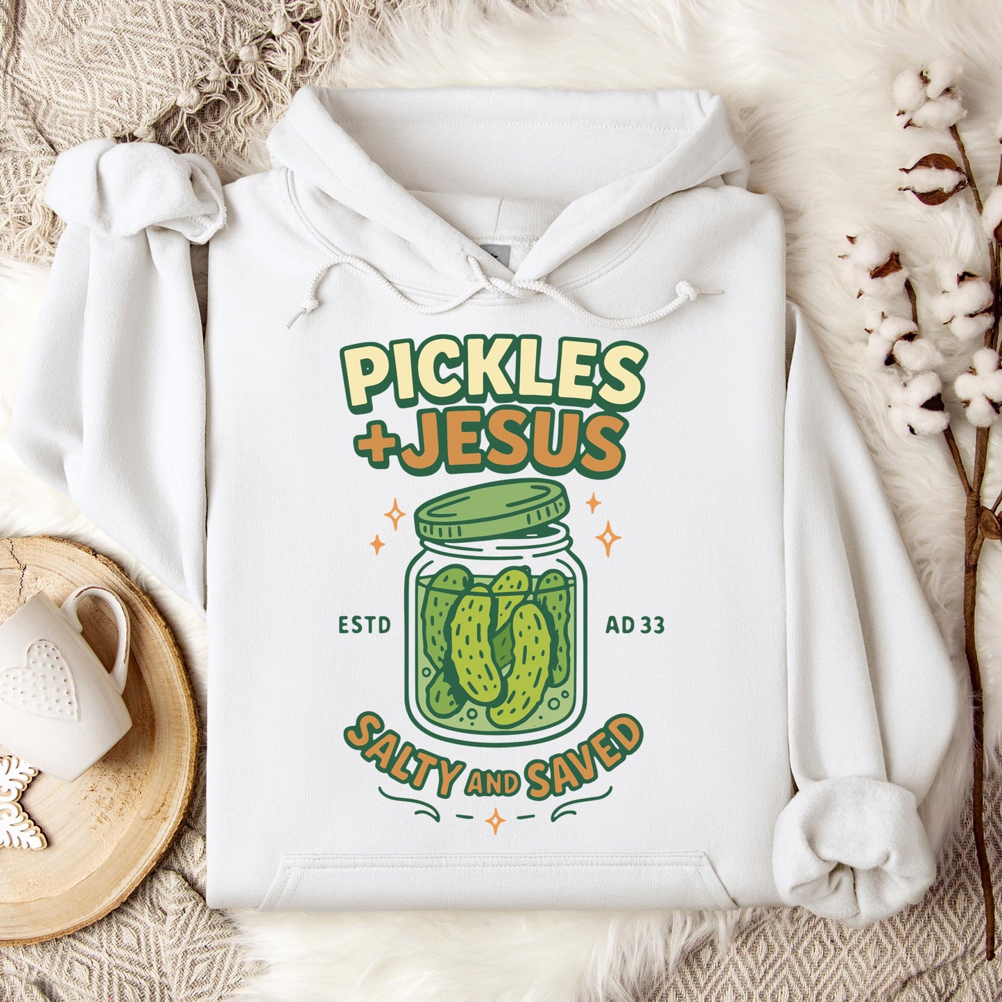 Pickles Jesus Salty And Saved Hoodie