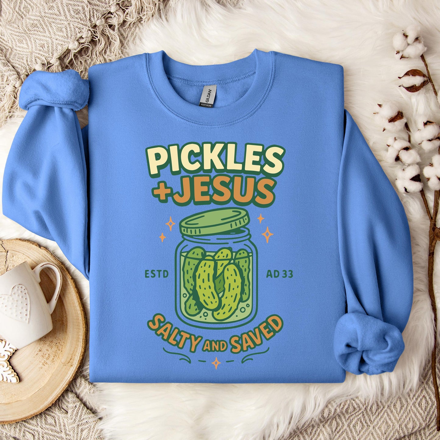 Pickles Jesus Salty And Saved Sweatshirt