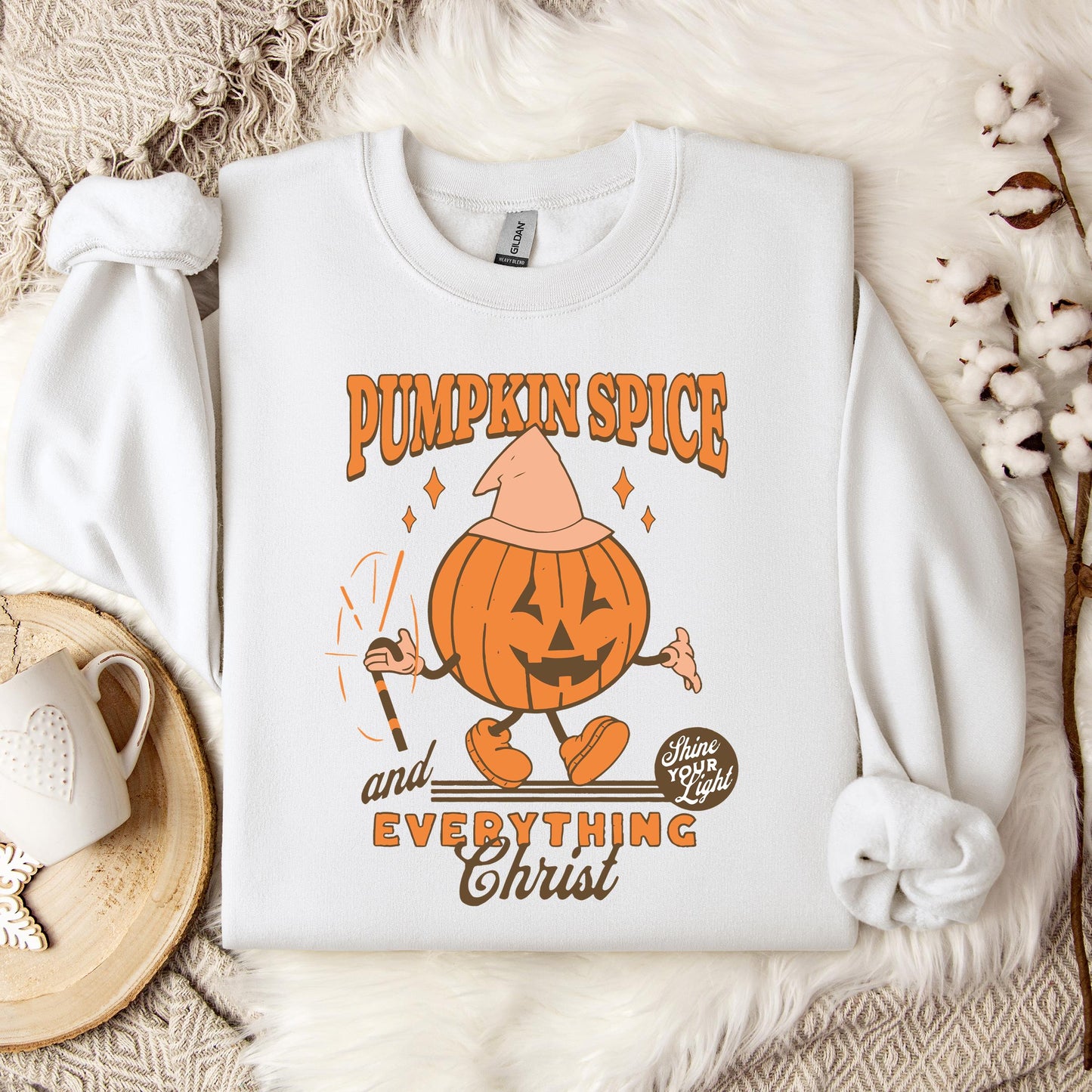 Pumpkin Spice And Everything Christ Sweatshirt
