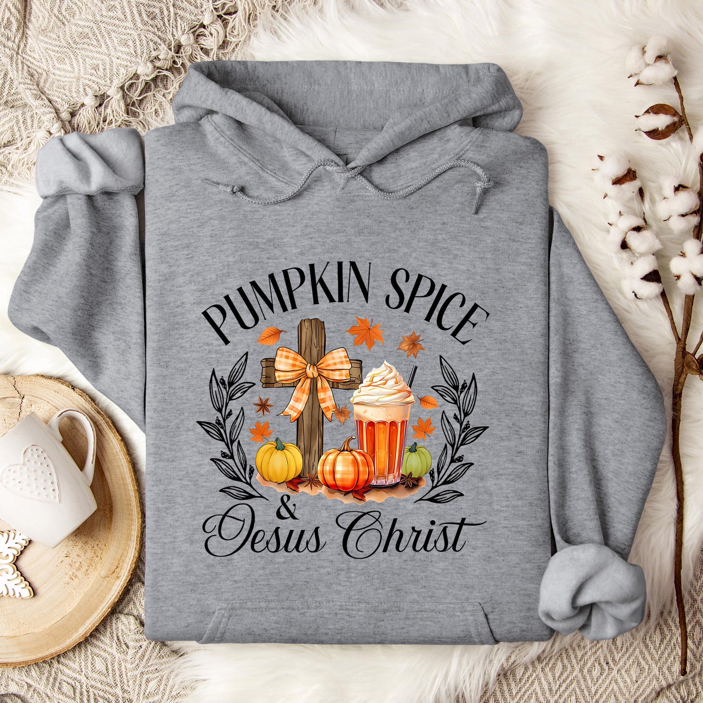 Pumpkin Spice & Jesus Christ 04 Hoodie