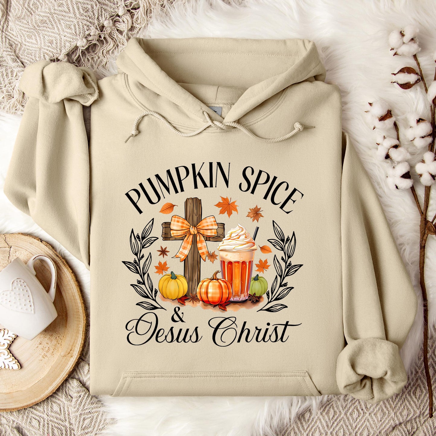 Pumpkin Spice & Jesus Christ 04 Hoodie