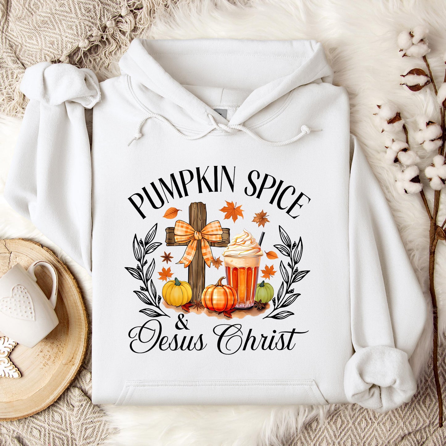 Pumpkin Spice & Jesus Christ 04 Hoodie