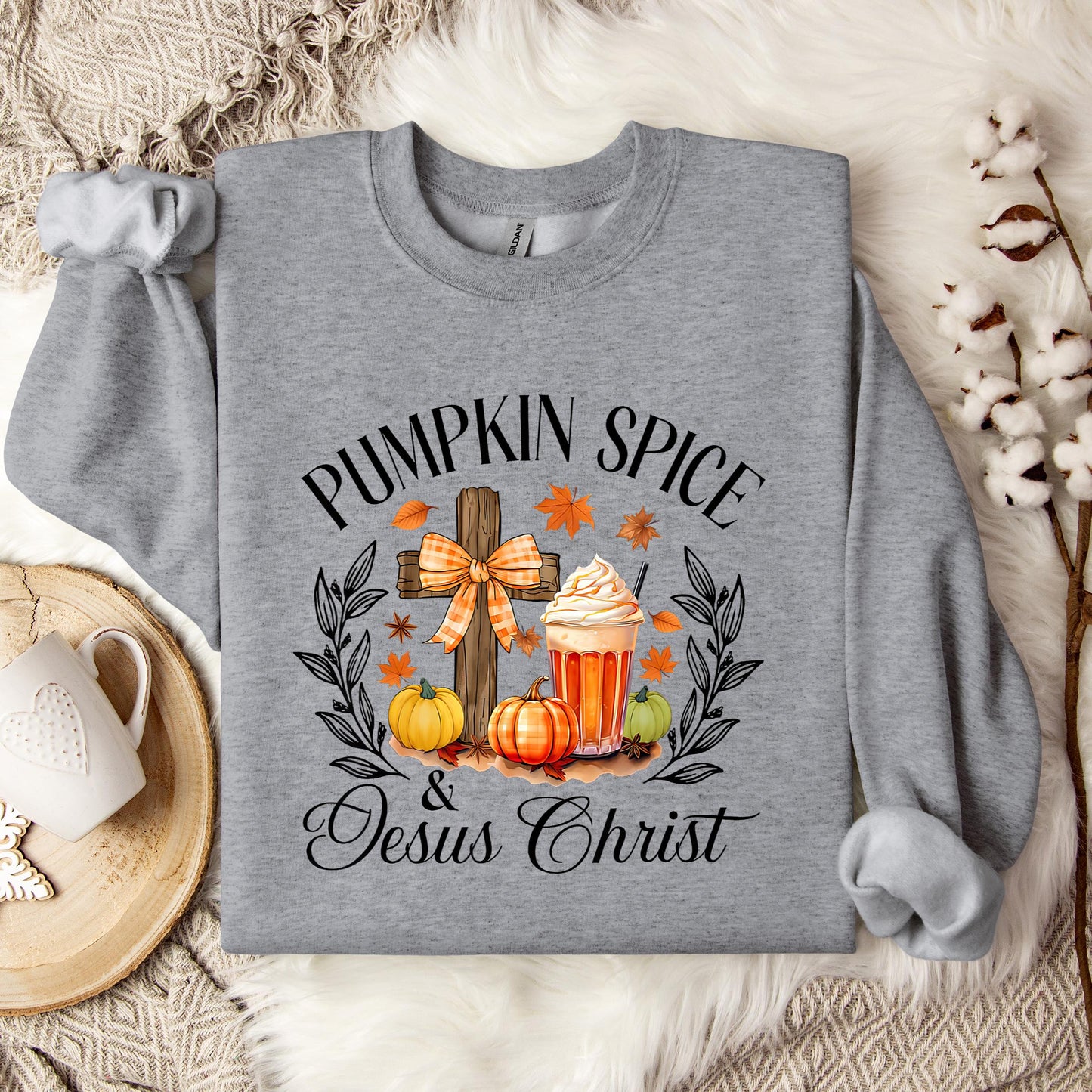 Pumpkin Spice & Jesus Christ 04 Sweatshirt
