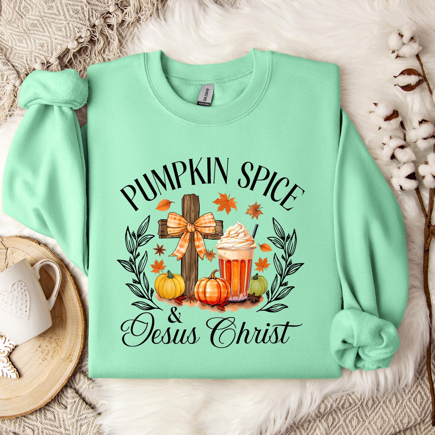 Pumpkin Spice & Jesus Christ 04 Sweatshirt