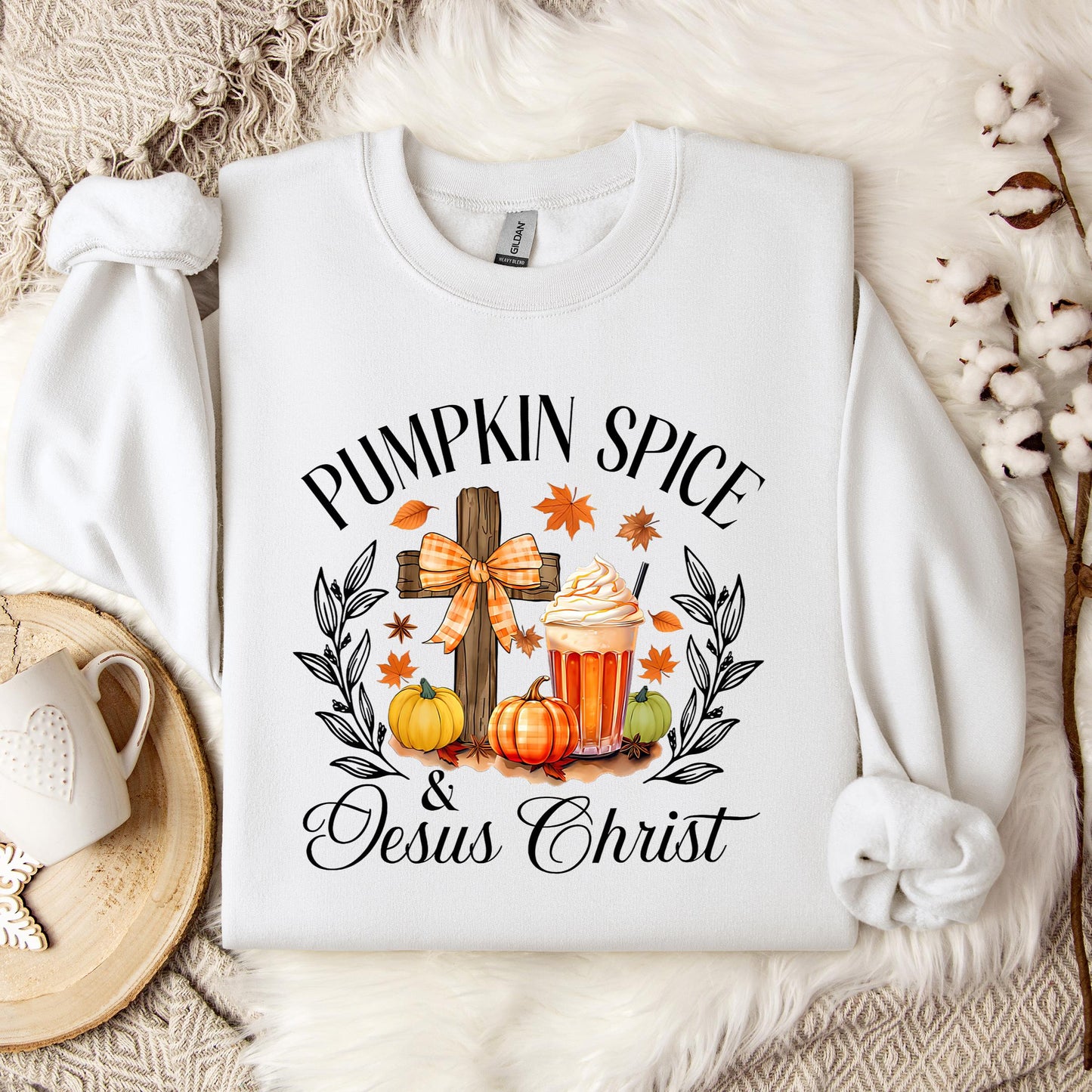 Pumpkin Spice & Jesus Christ 04 Sweatshirt