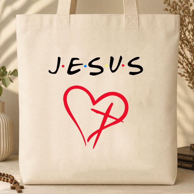 Religious Jesus Heart Tote Bag