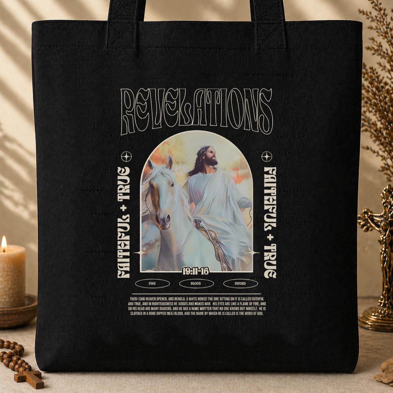 Revelations 19.11-16 Tote Bag