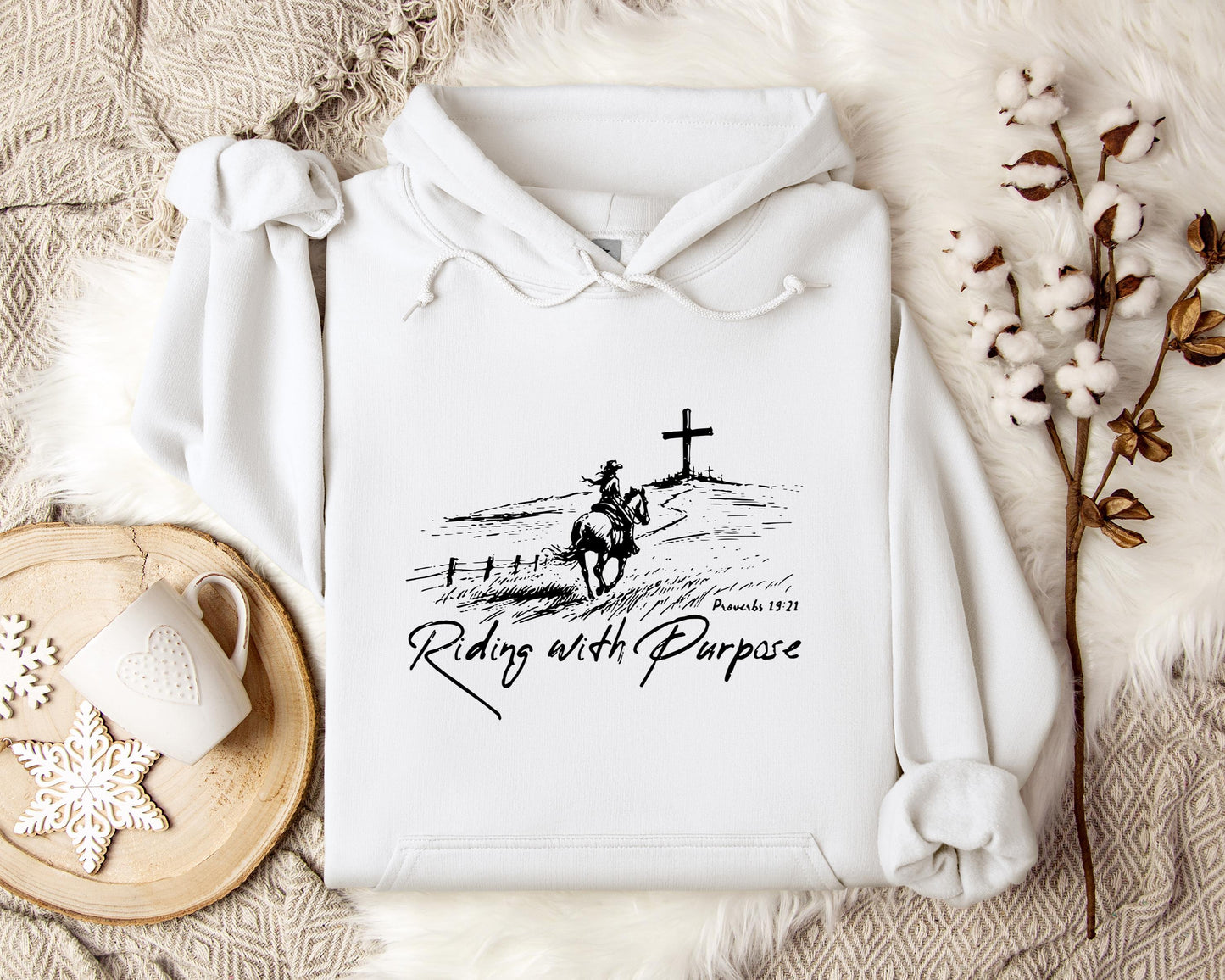 Riding With Purpose Proverbs 19.21 Hoodie