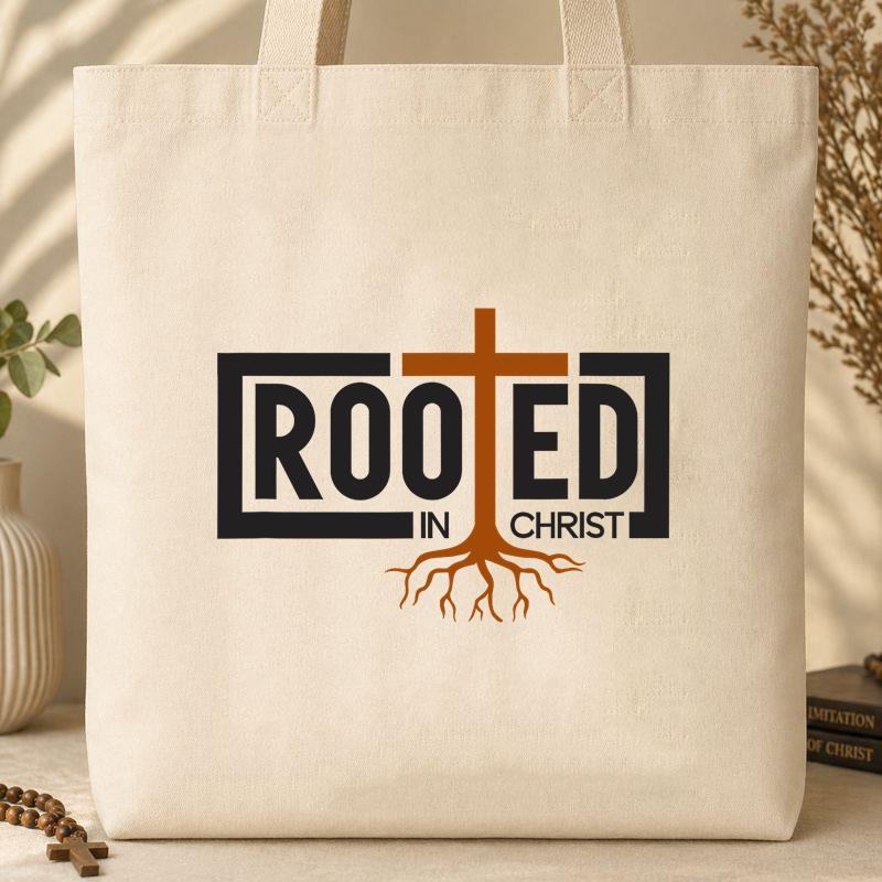 Rooted In Christ Tote Bag