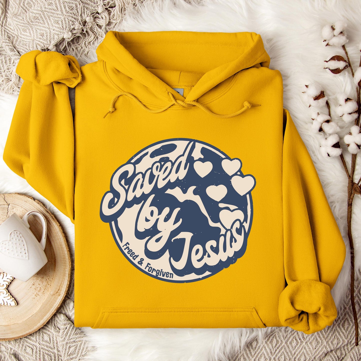 Saved By Jesus Freed And Forgiven Hoodie