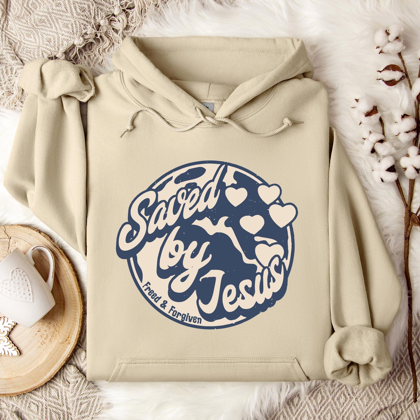 Saved By Jesus Freed And Forgiven Hoodie