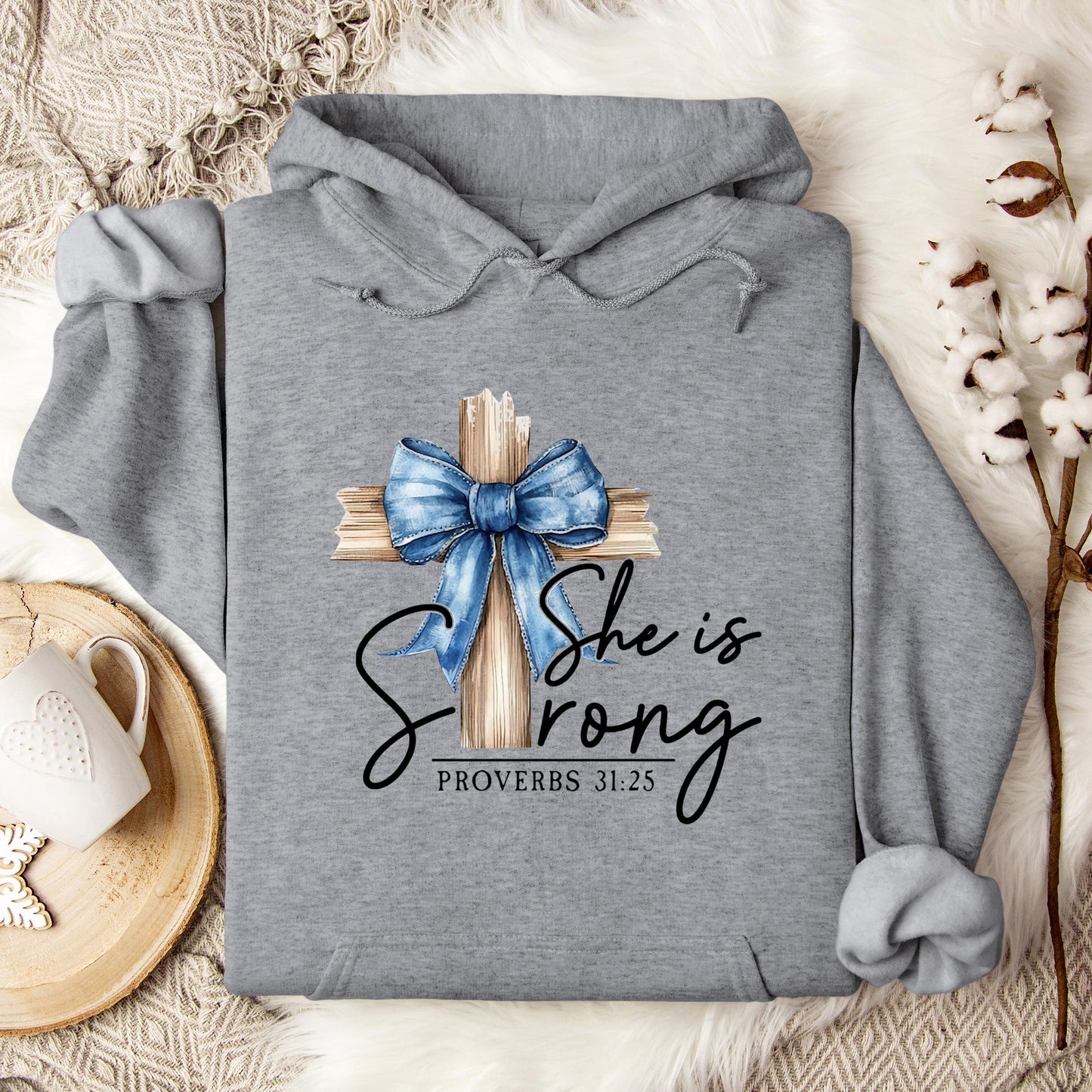 She Is Strong Proverb 31.25 Hoodie