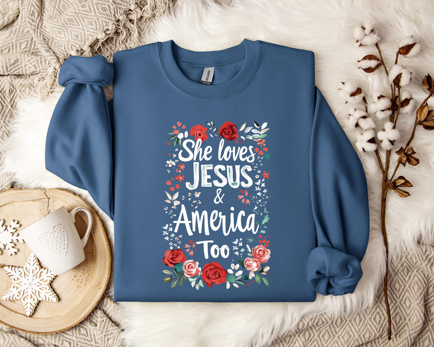 She Loves Jesus And America Too 01 Sweatshirt