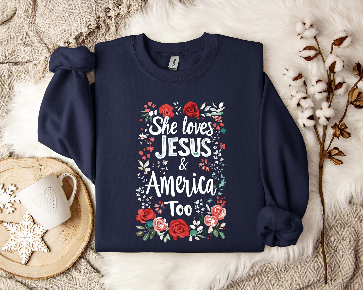 She Loves Jesus And America Too 01 Sweatshirt