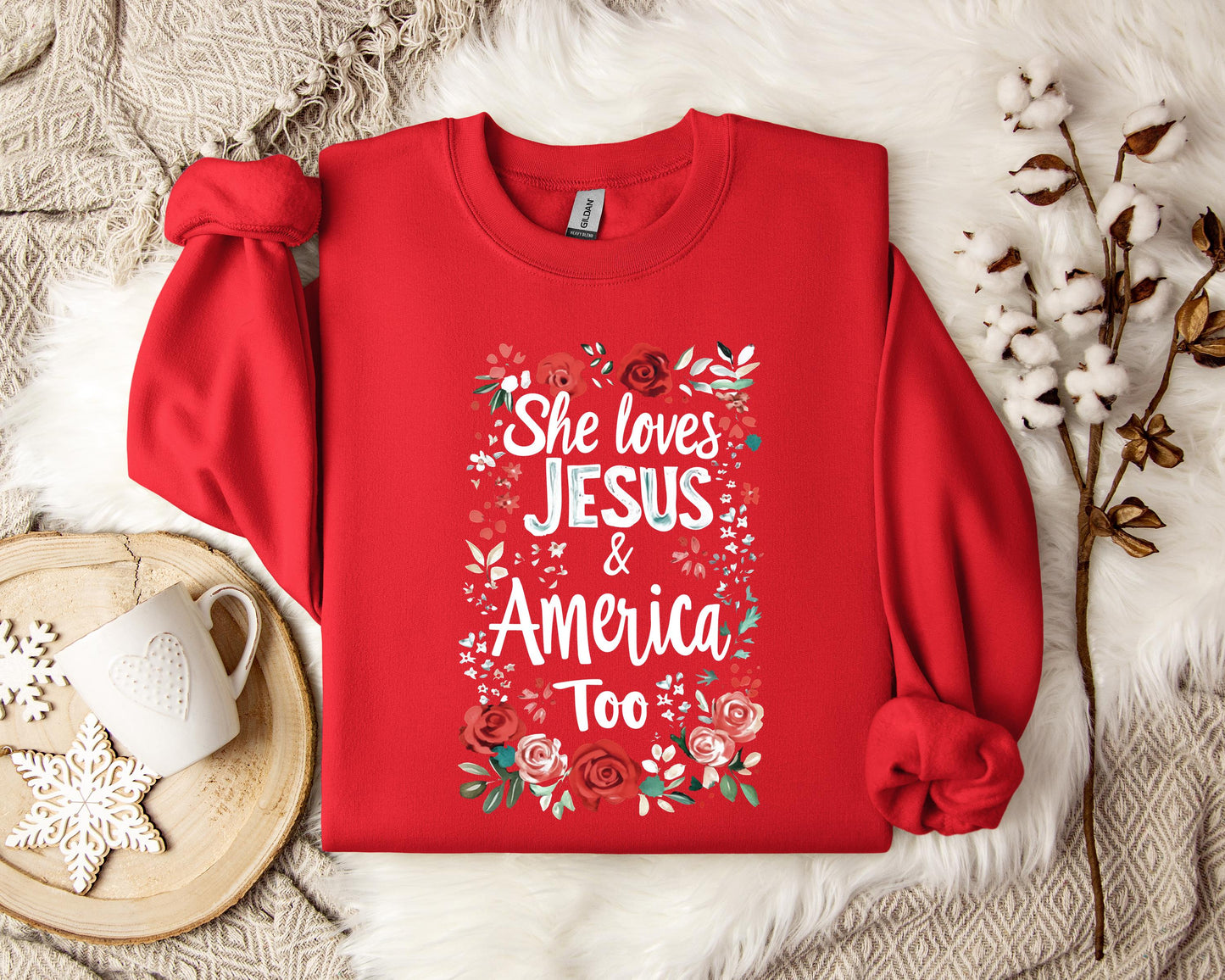 She Loves Jesus And America Too 01 Sweatshirt