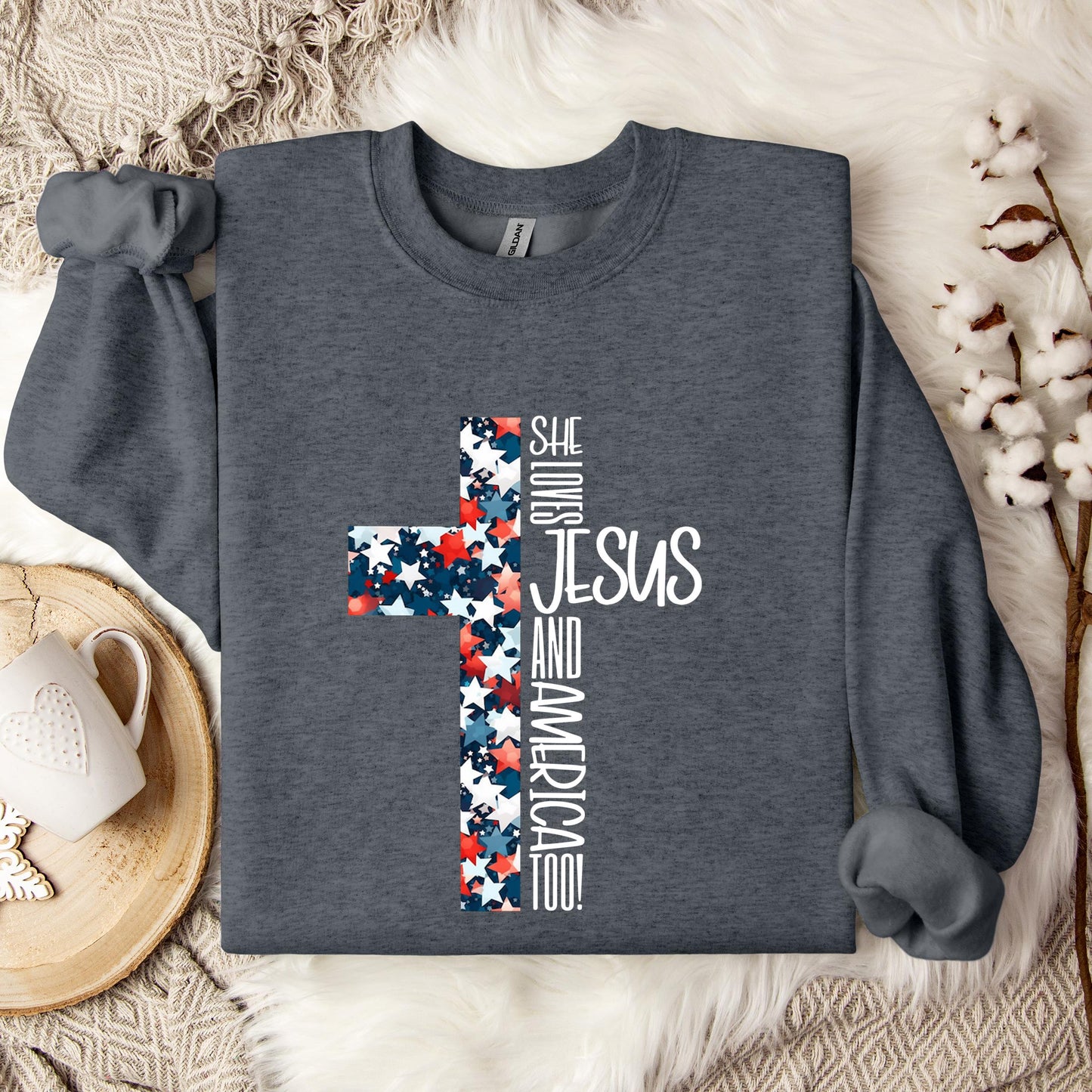 She Loves Jesus And America Too 03 Sweatshirt