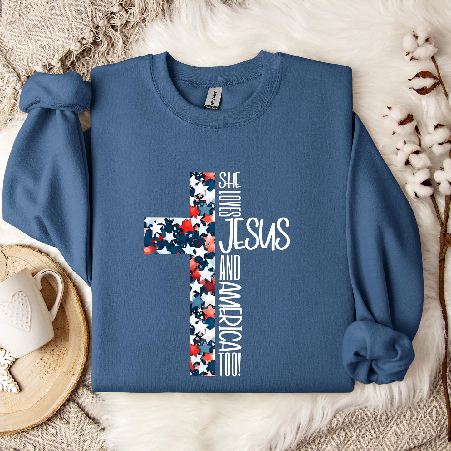 She Loves Jesus And America Too 03 Sweatshirt