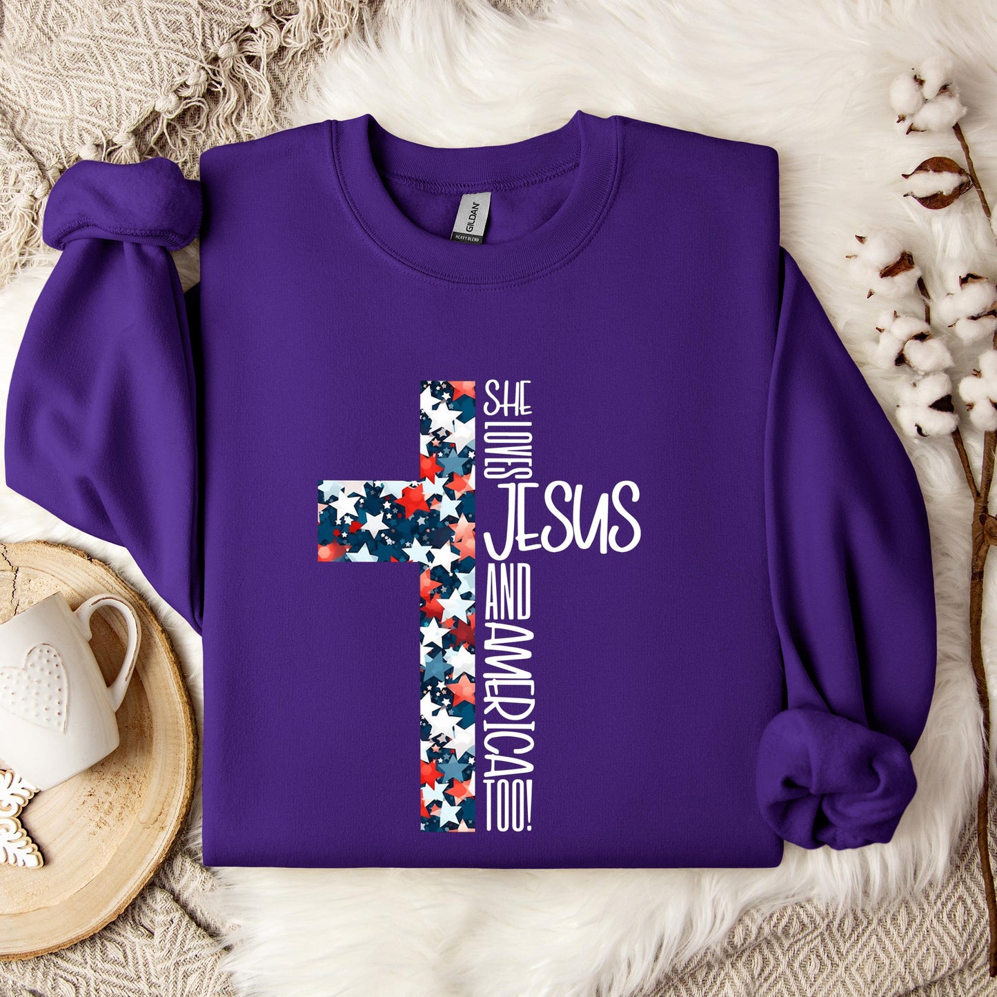 She Loves Jesus And America Too 03 Sweatshirt