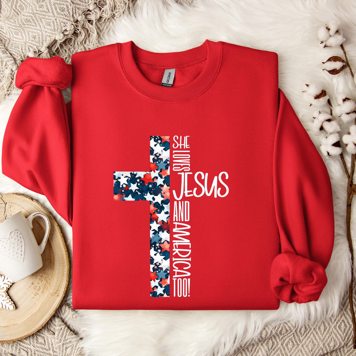 She Loves Jesus And America Too 03 Sweatshirt