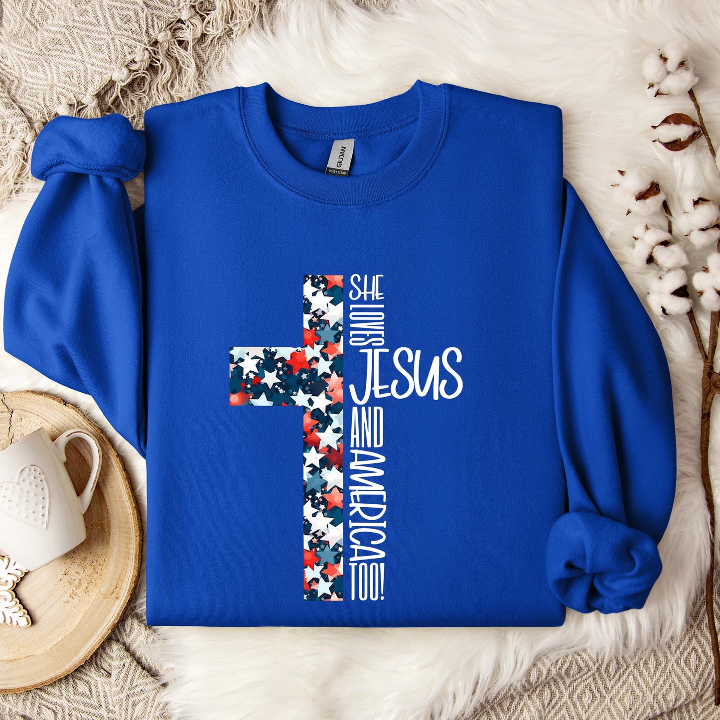 She Loves Jesus And America Too 03 Sweatshirt