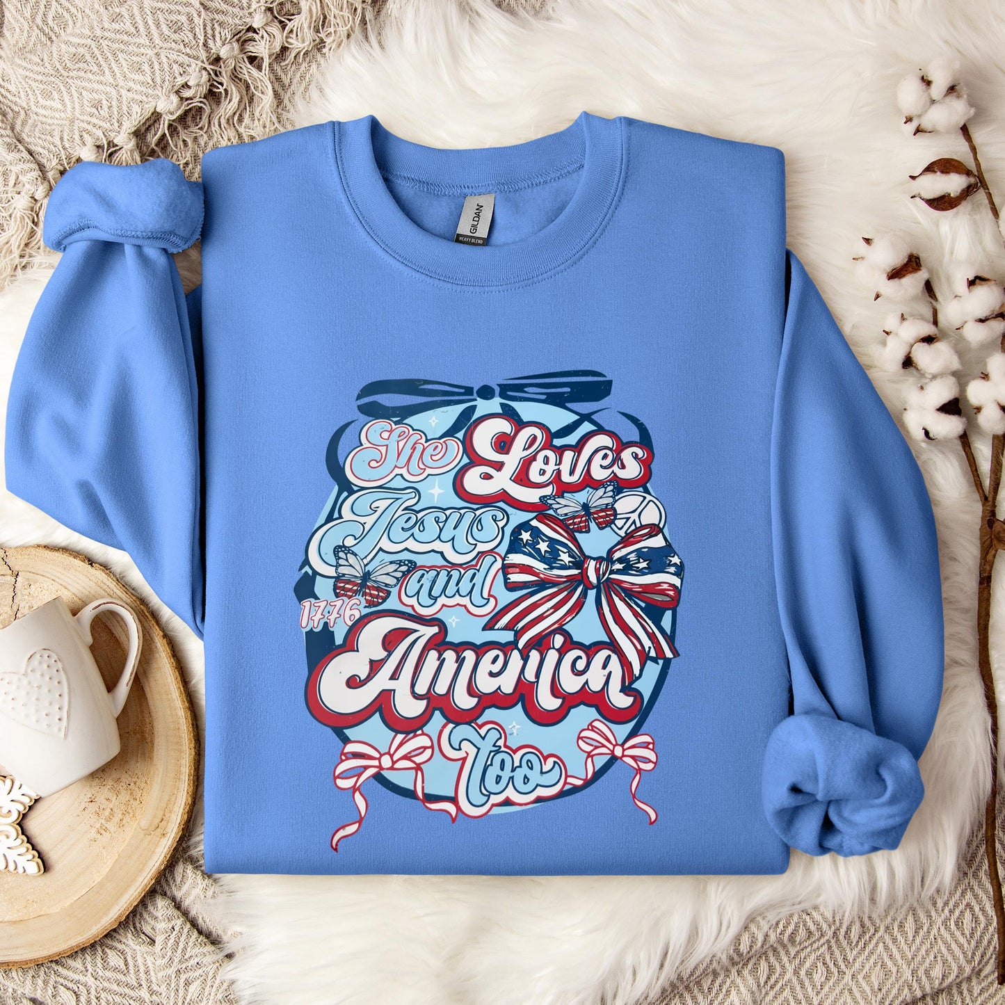 She Loves Jesus And America Too 04 Sweatshirt