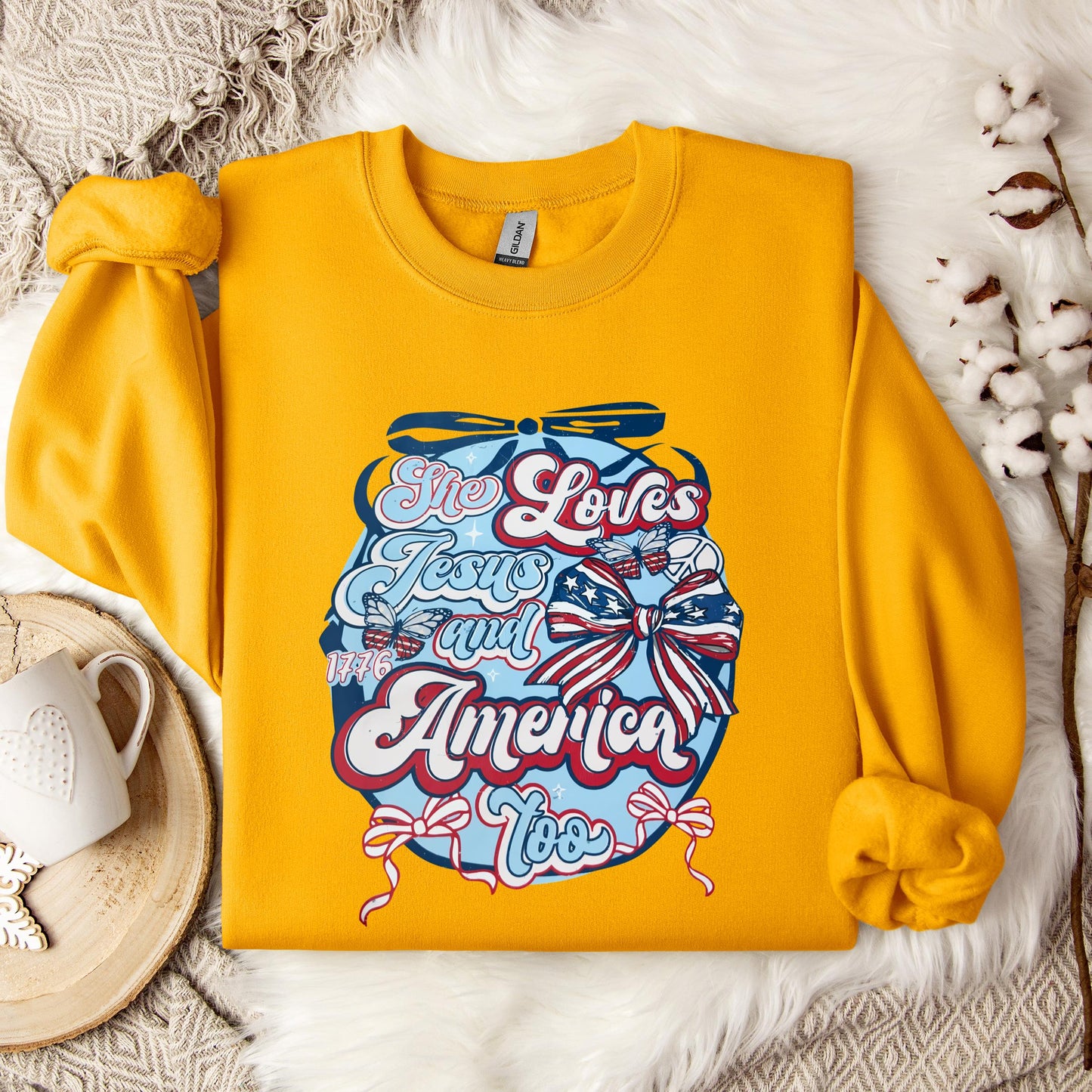 She Loves Jesus And America Too 04 Sweatshirt