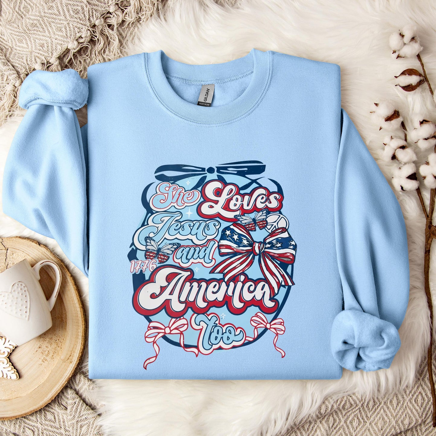 She Loves Jesus And America Too 04 Sweatshirt