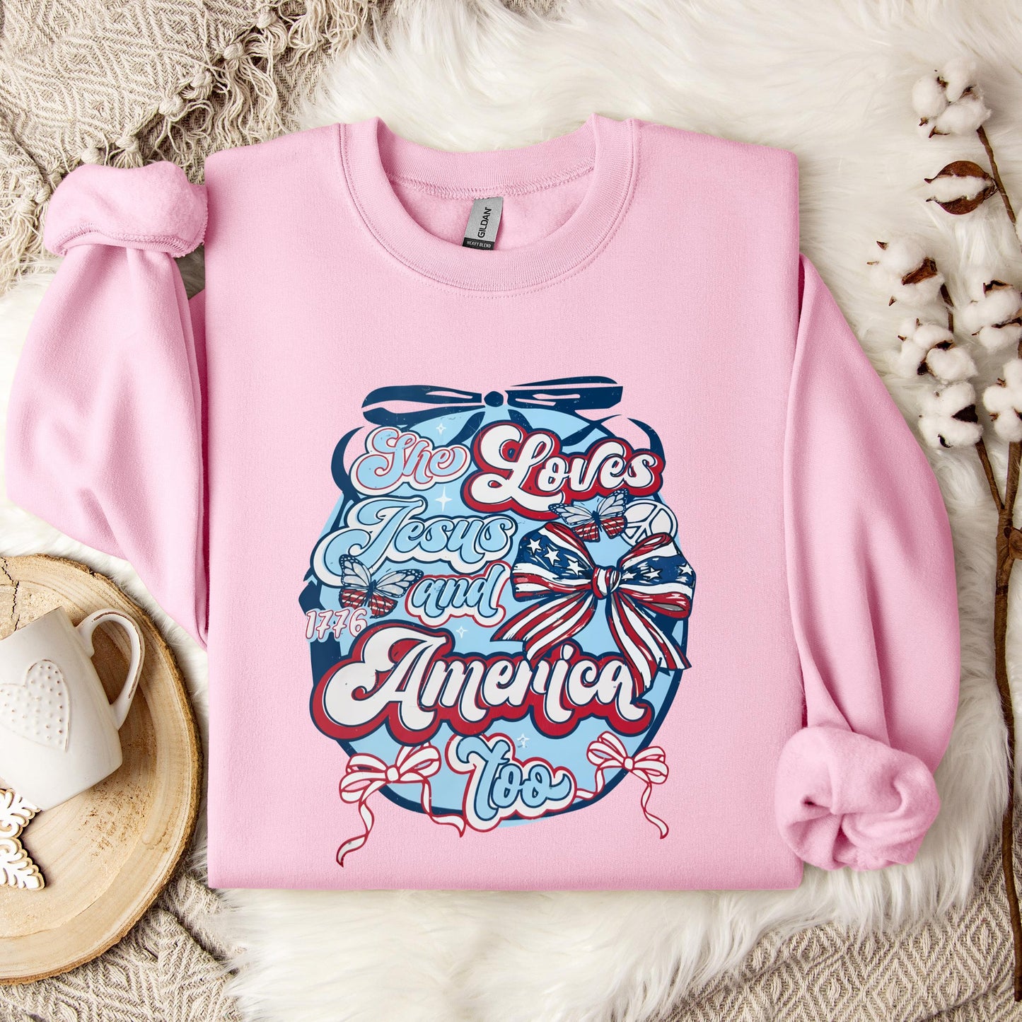 She Loves Jesus And America Too 04 Sweatshirt