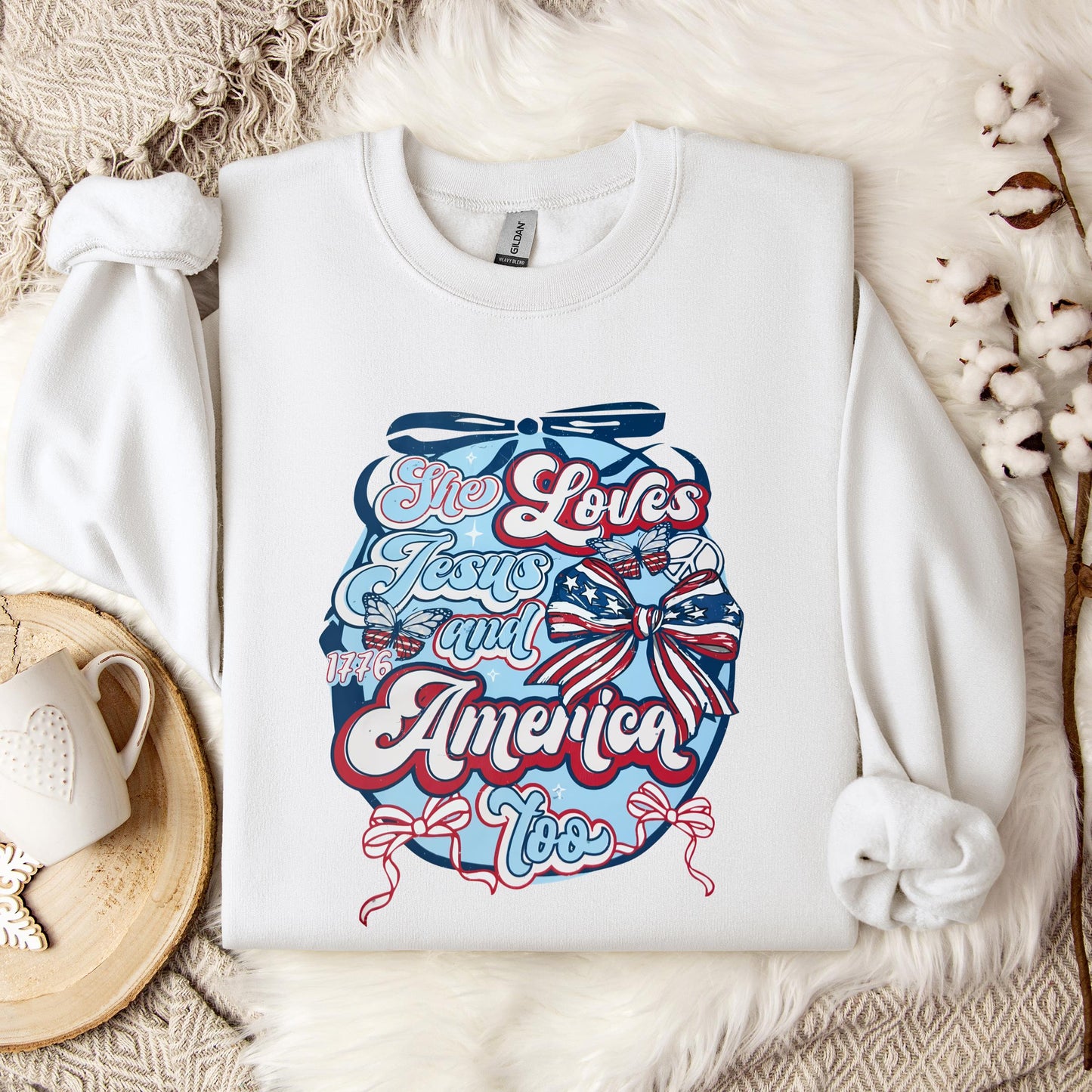 She Loves Jesus And America Too 04 Sweatshirt