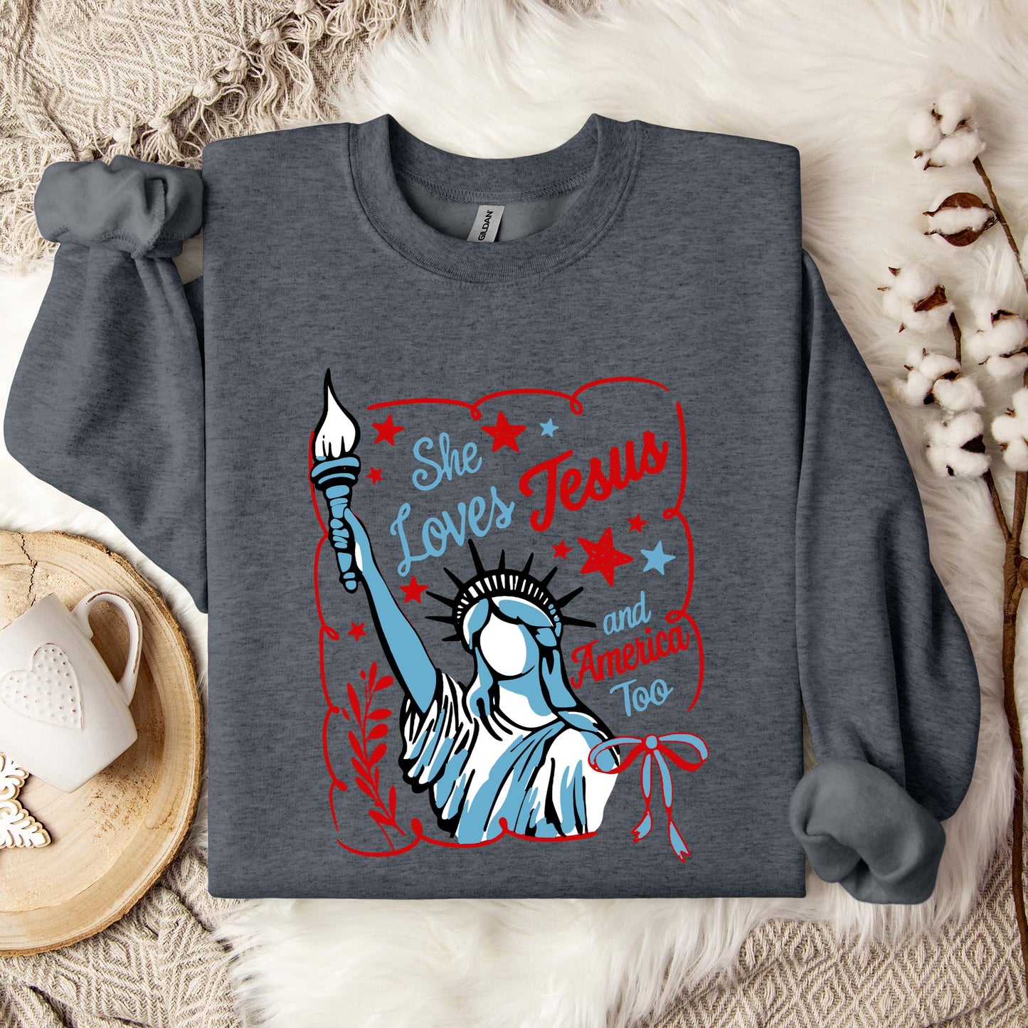 She Loves Jesus And America Too 05 Sweatshirt