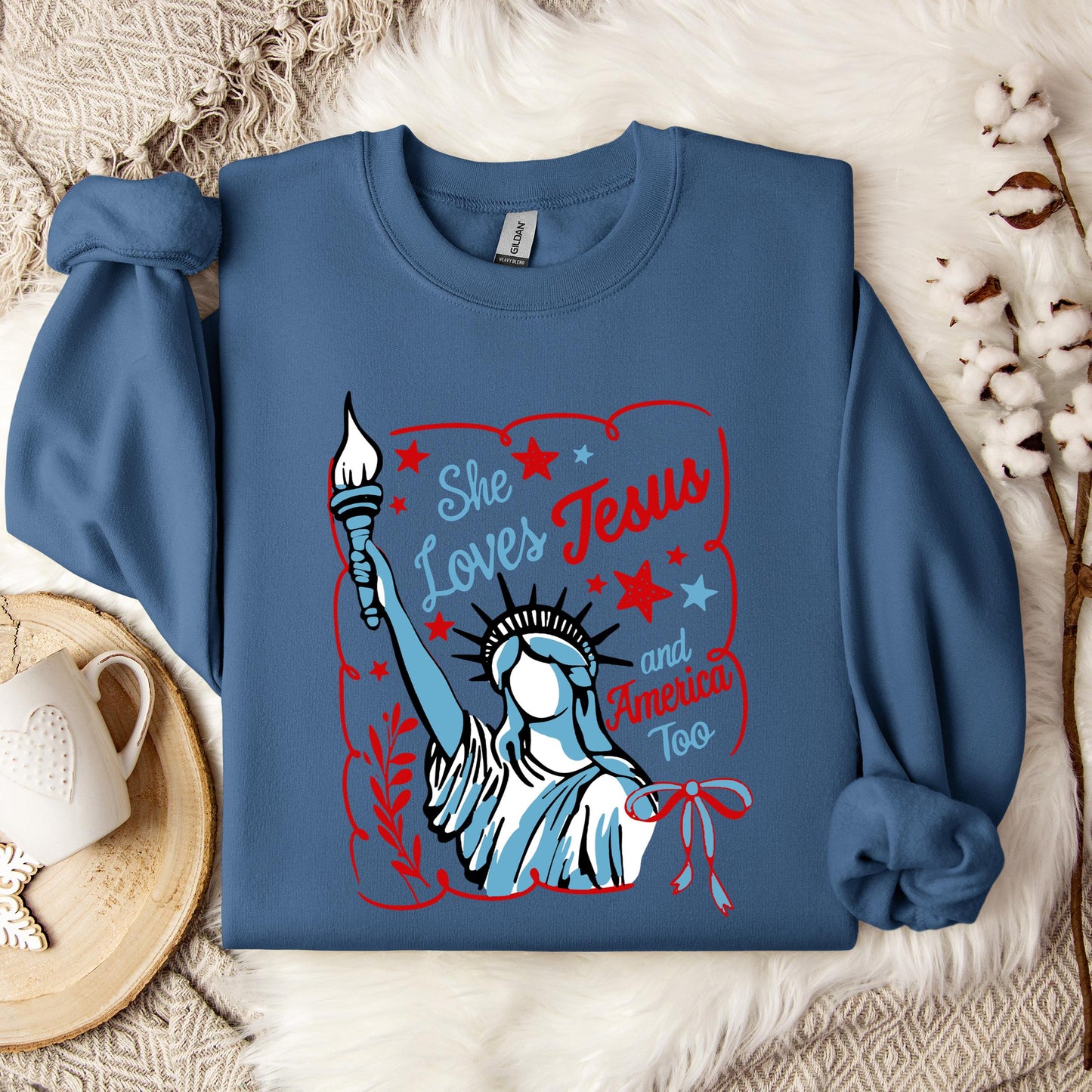 She Loves Jesus And America Too 05 Sweatshirt