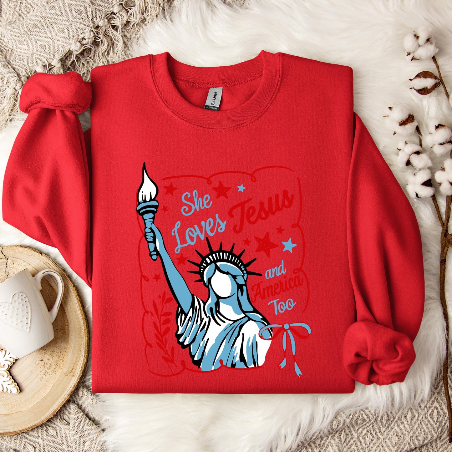 She Loves Jesus And America Too 05 Sweatshirt