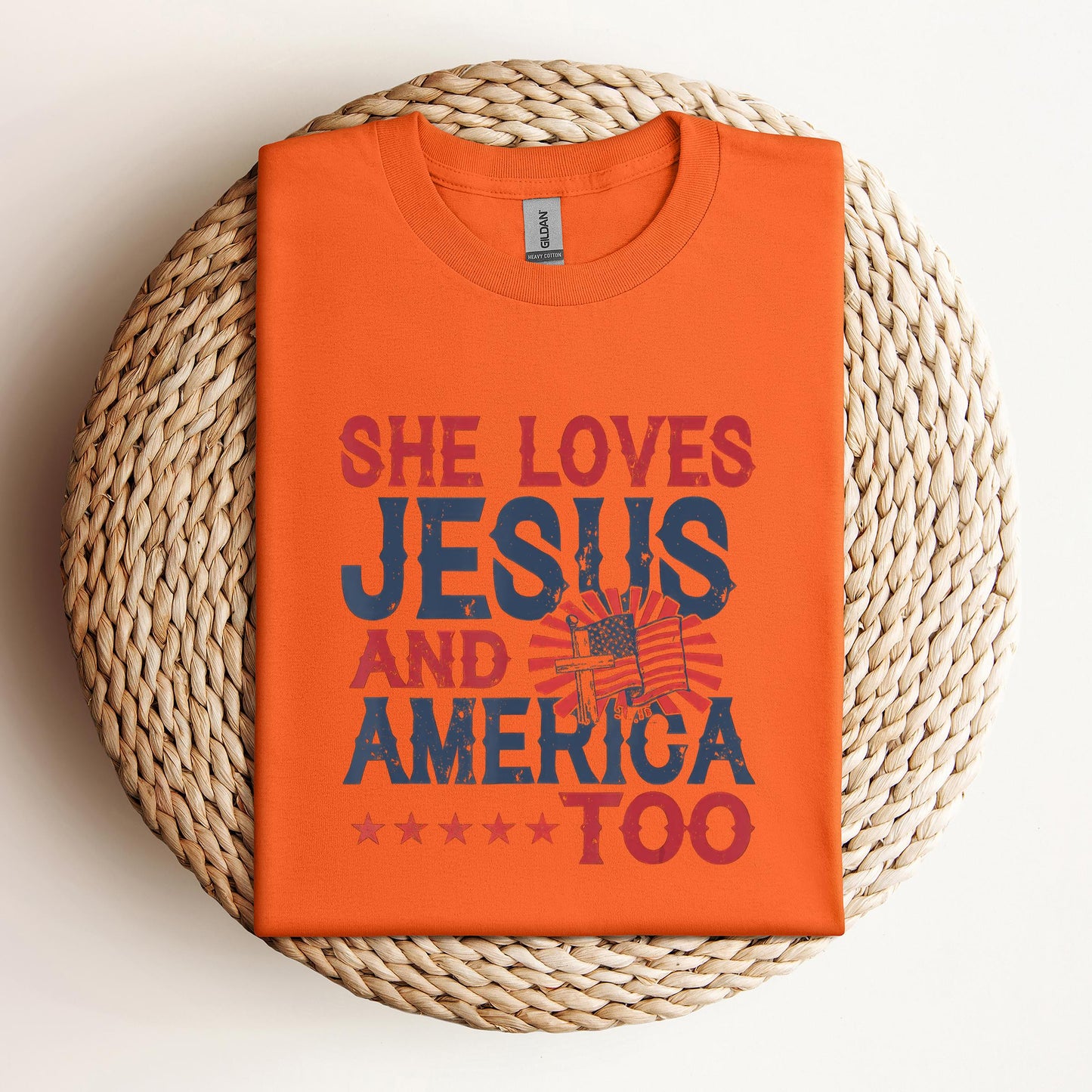 She Loves Jesus And America Too 4th Of July Patriotic