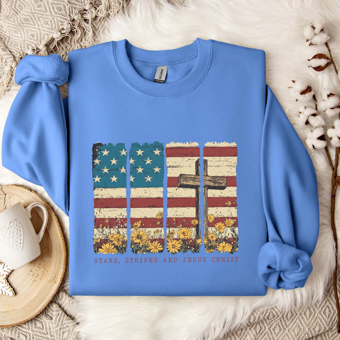 Stars Stripes And Jesus Christ Sweatshirt