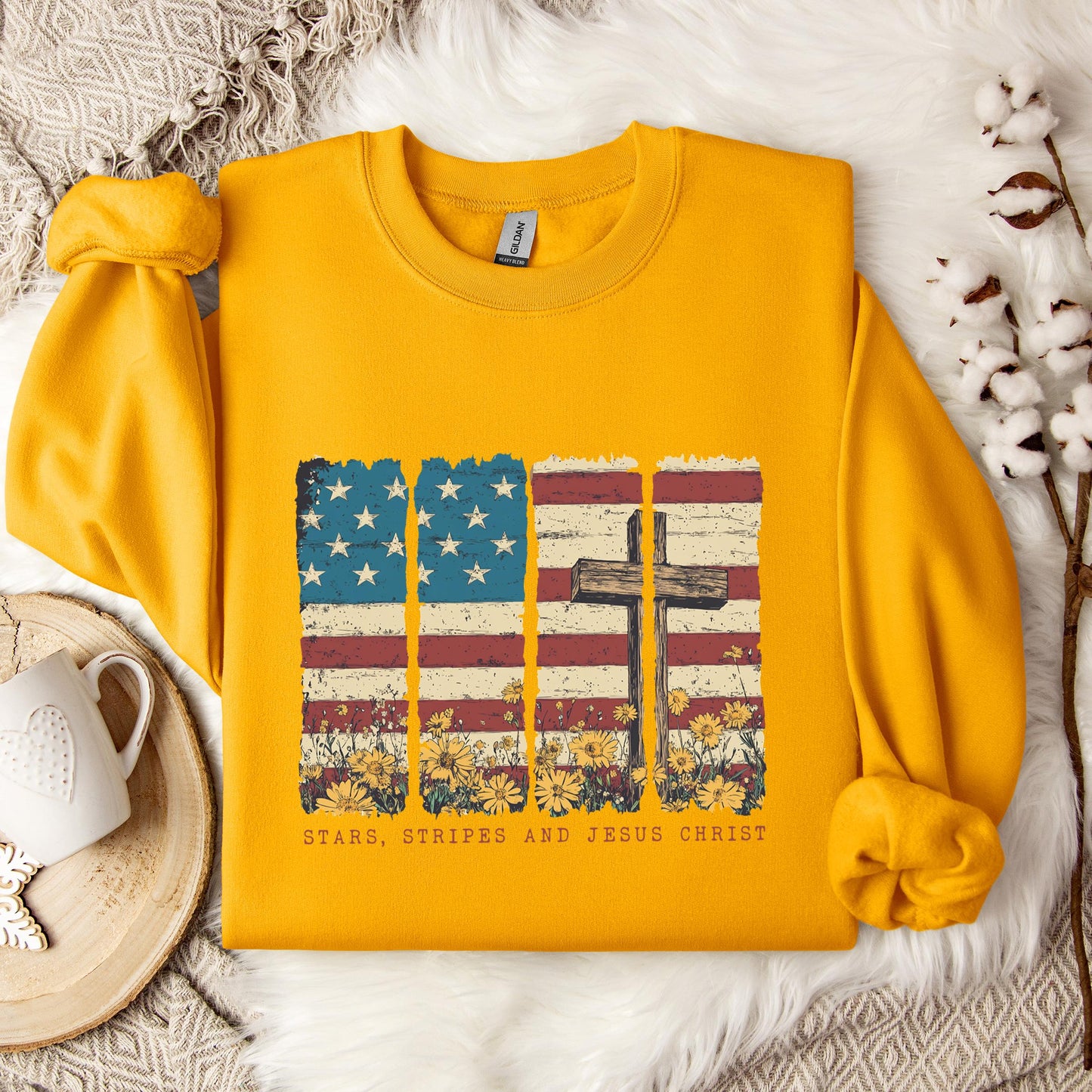 Stars Stripes And Jesus Christ Sweatshirt