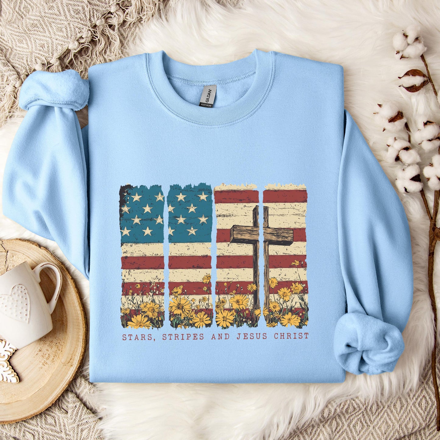 Stars Stripes And Jesus Christ Sweatshirt