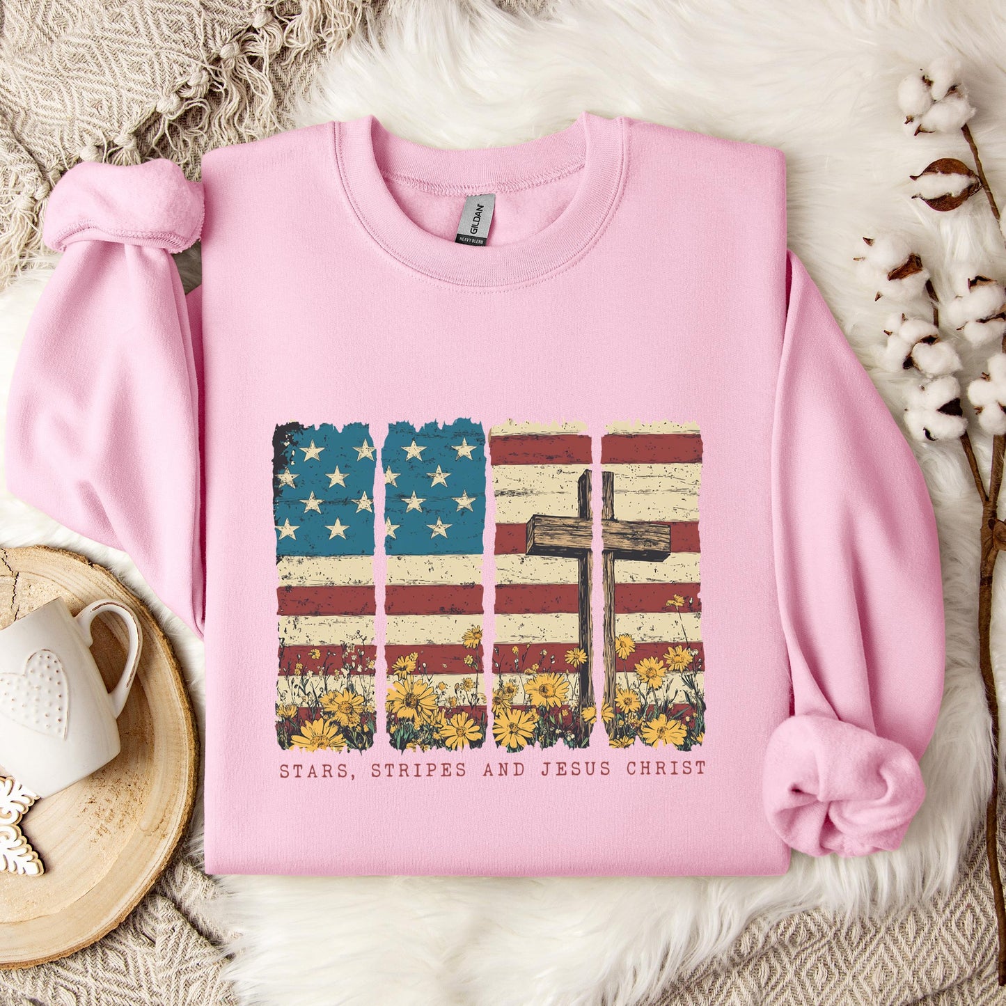 Stars Stripes And Jesus Christ Sweatshirt