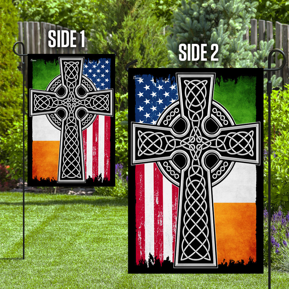 Irish American Christian Celtic Cross Flag