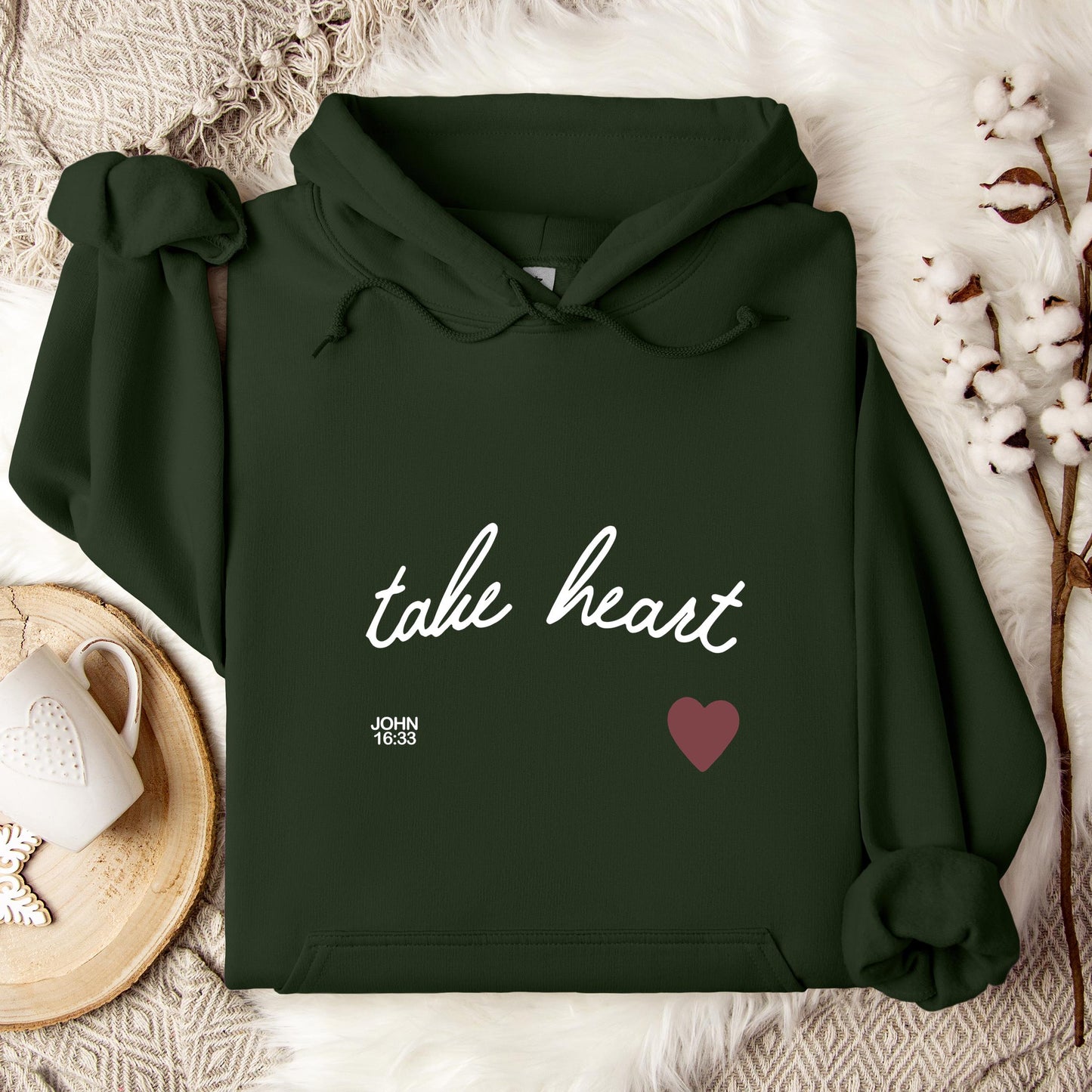 Take Heart John 16.33 Hoodie