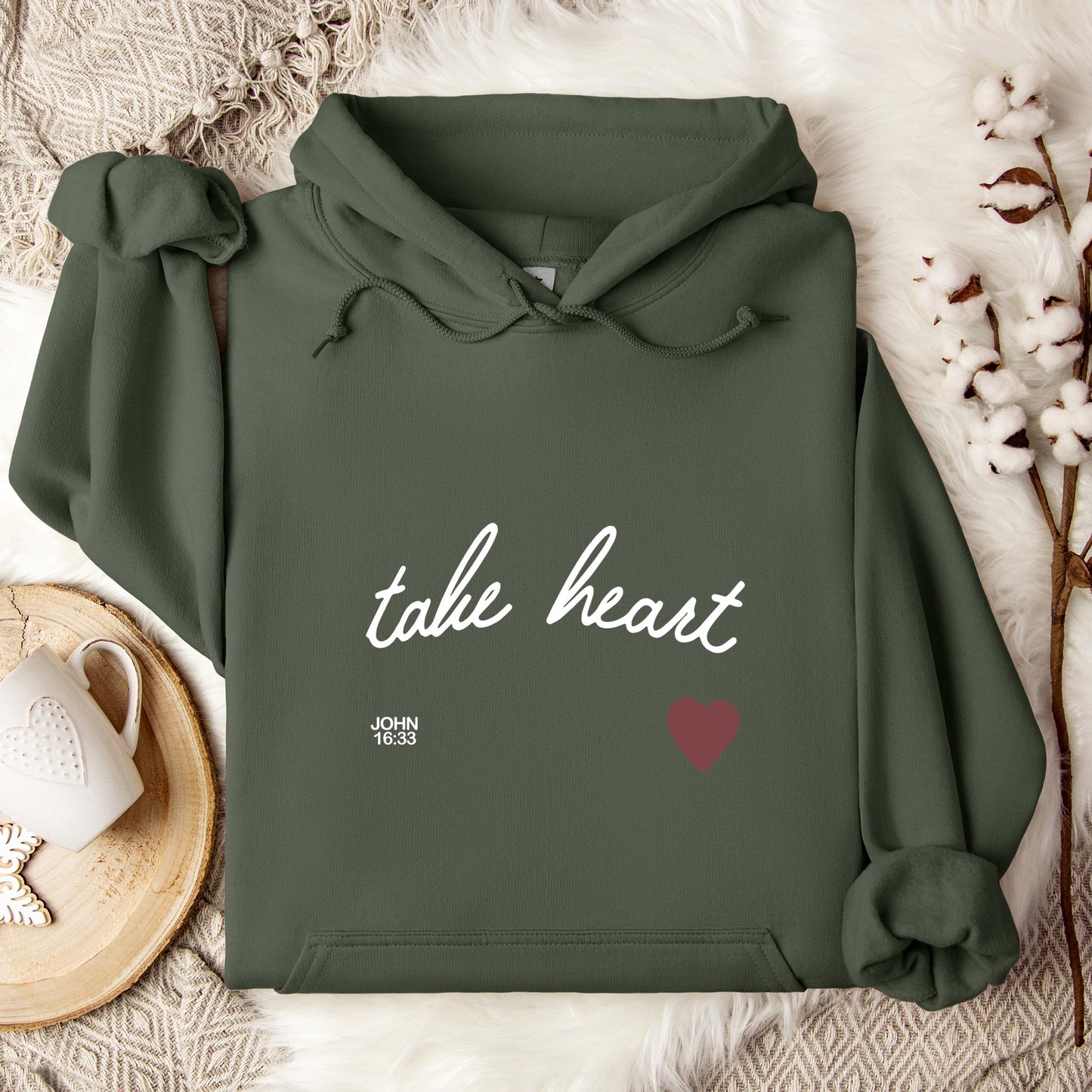 Take Heart John 16.33 Hoodie