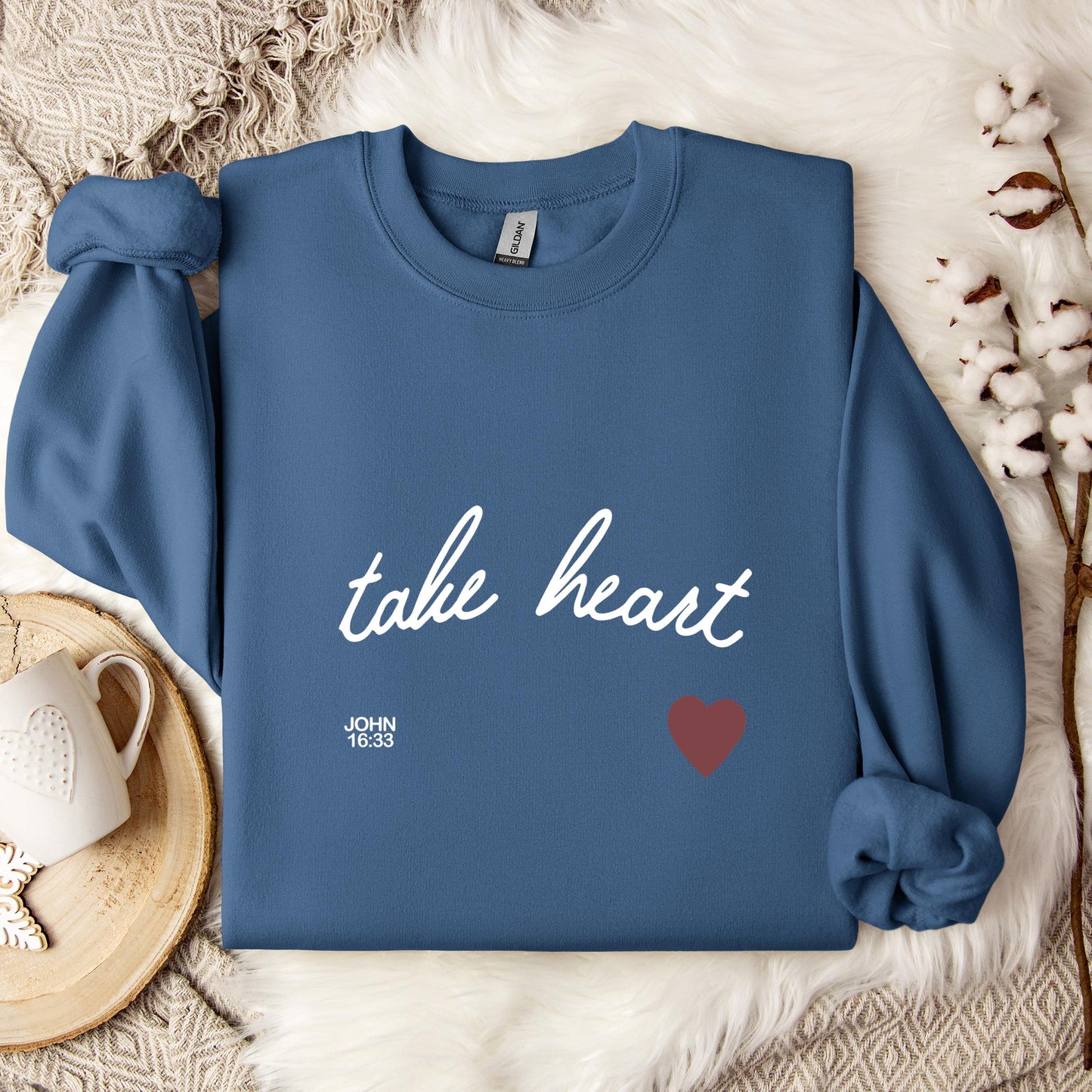 Take Heart John 16.33 Sweatshirt